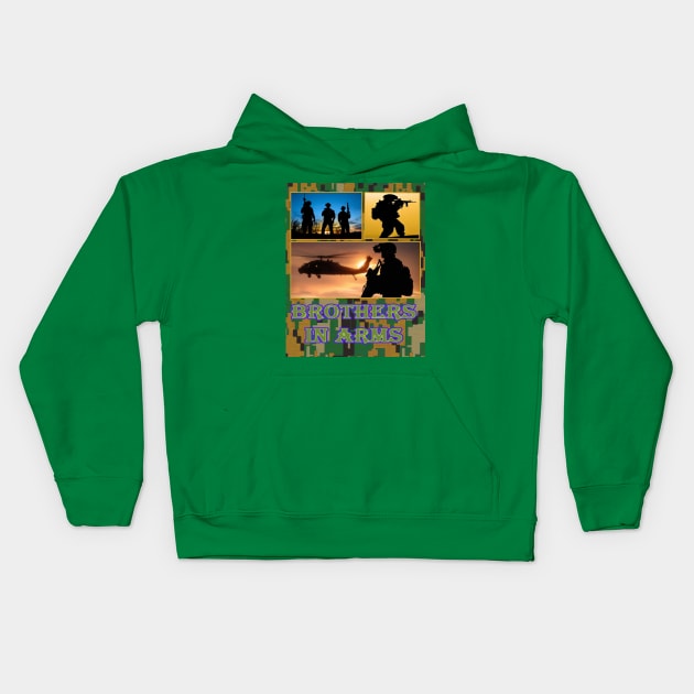 Brothers In Arms Kids Hoodie by killintime